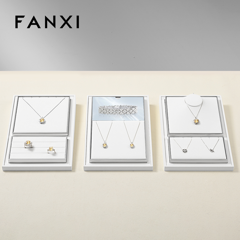 FANXI Fashion White metal Jewelry display set series
