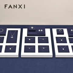 FANXI Hot sale blue Baking paint Jewelry display set series