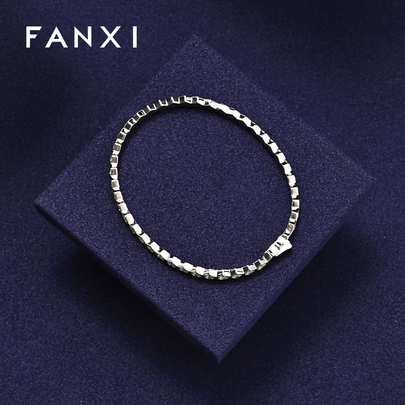 FANXI Hot sale dark gray PU leather Jewelry case