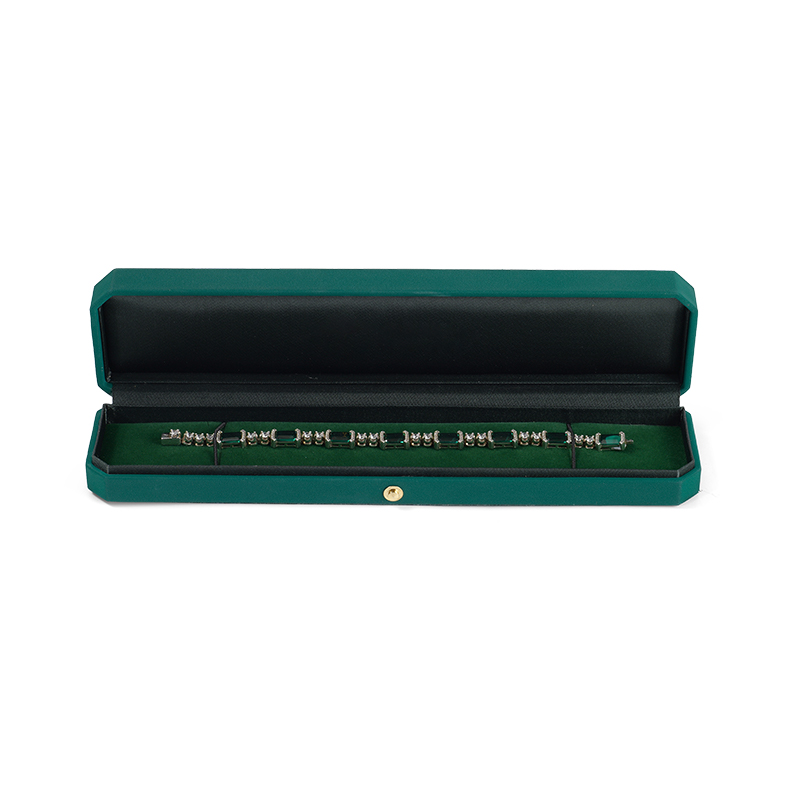 FANXI Custom green velvet leather long chain box