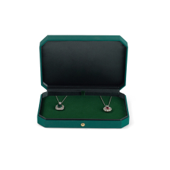 FANXI Custom green velvet leather big necklace box