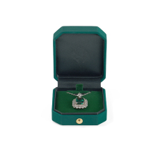 FANXI Custom green velvet leather pendant box