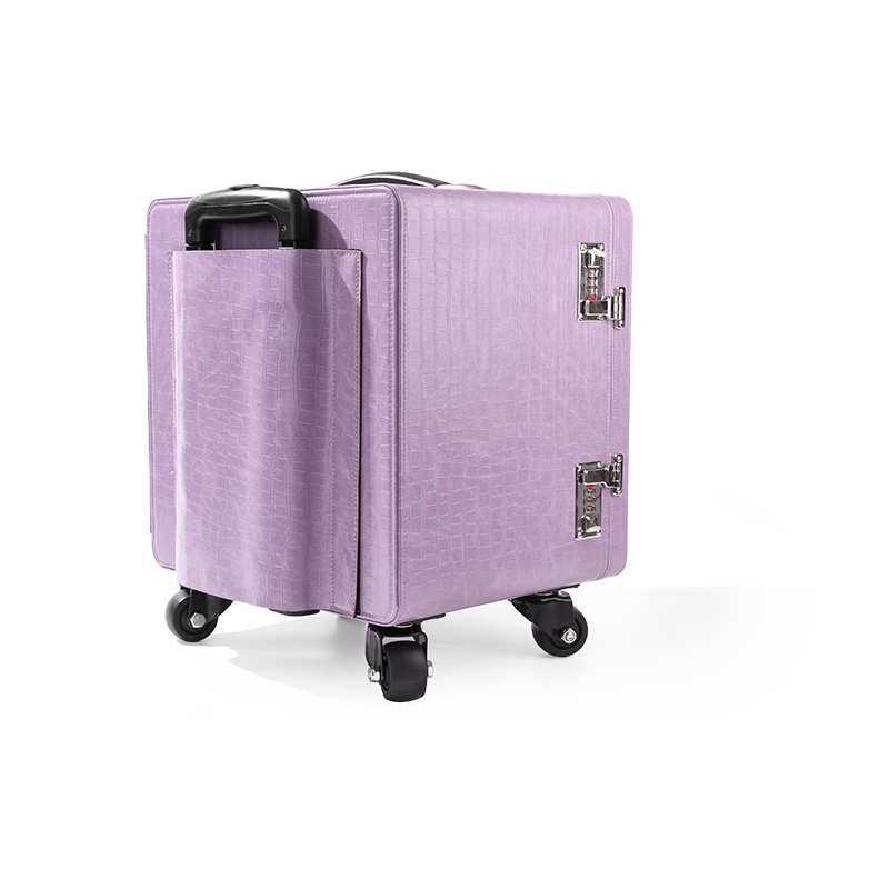 FANXI Custom lilac colour velvet leather draw bar box