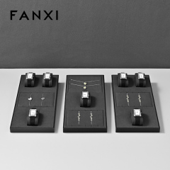 FANXI Factory Gray Microfiber Jewelry display set