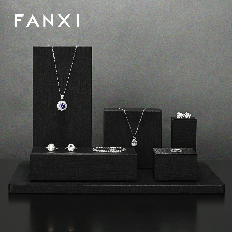 FANXI Wholesale Black Leather Jewelry Display