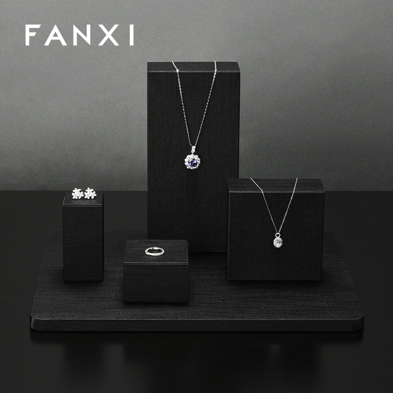 FANXI Wholesale Black Leather Jewelry Display
