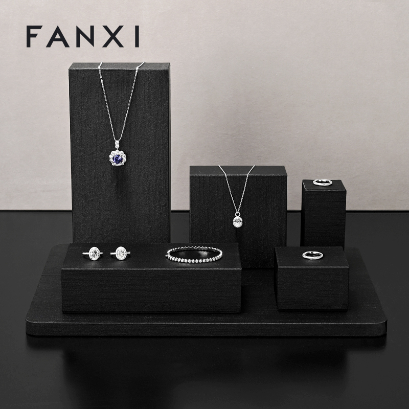 FANXI Wholesale Black Leather Jewelry Display