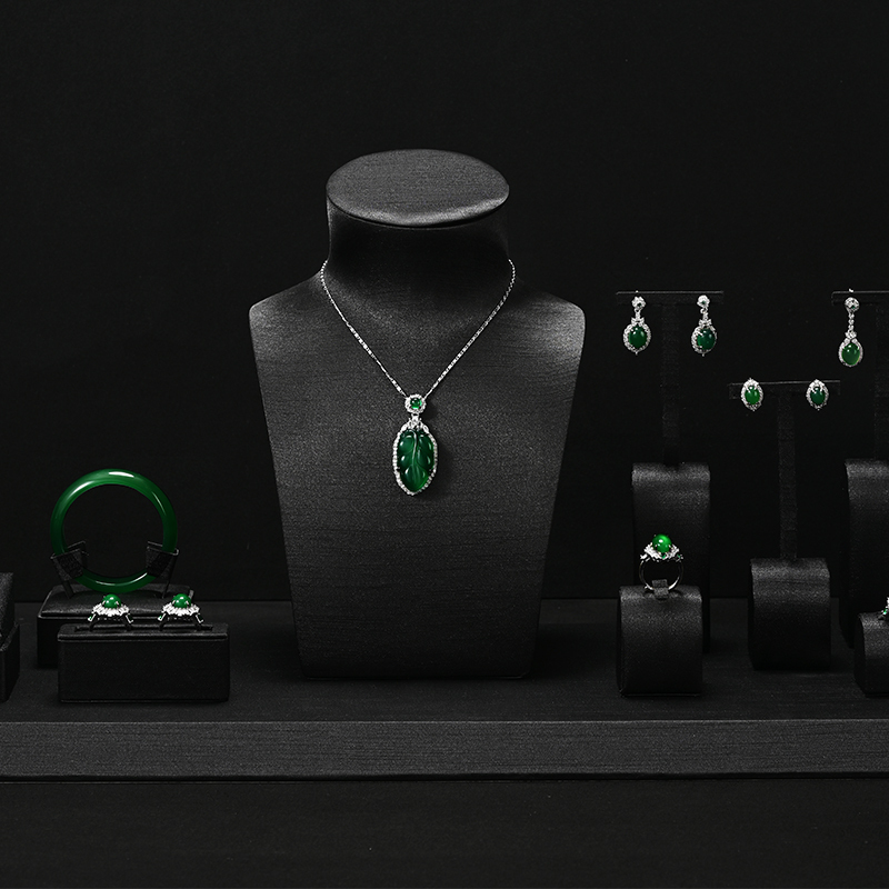 FANXI Hot sale black silk Jewelry Combination Set