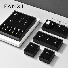 FANXI High quality Black Microfiber Jewelry Display tray