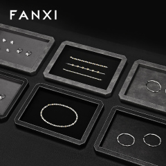 FANXI Fashion Polychrome Velvet Jewelry Display tray