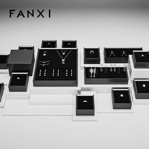 FANXI High quality Black Microfiber Jewelry Display tray