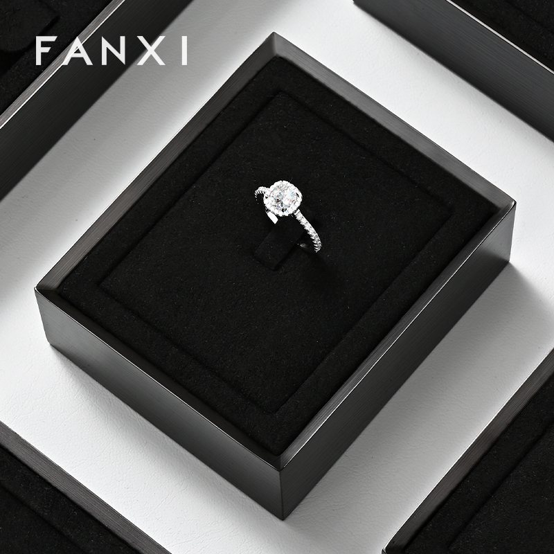 FANXI High quality Black Microfiber Jewelry Display tray