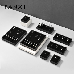 FANXI High quality Black Microfiber Jewelry Display tray