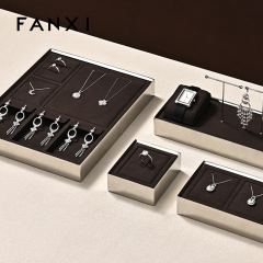 FANXI Hot sale Brown Metal Jewelry display tray