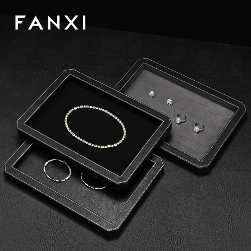 FANXI Fashion Polychrome Velvet Jewelry Display tray