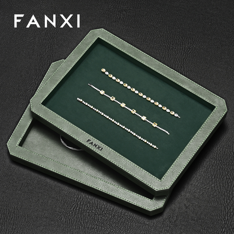 FANXI Fashion Polychrome Velvet Jewelry Display tray