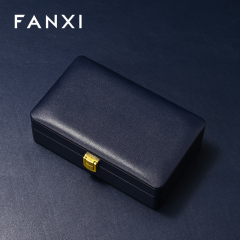 FANXI Hot sale velvet Blue Loose diamond storage box