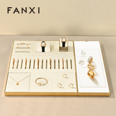 FANXI Hot sale Beige Metal Jewelry display tray
