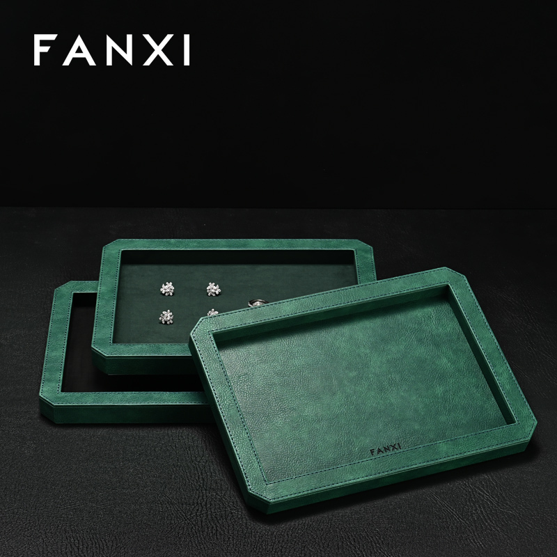 FANXI Fashion Polychrome Velvet Jewelry Display tray