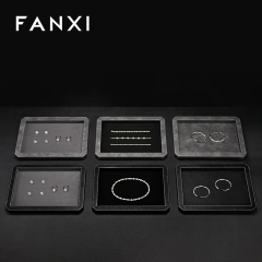 FANXI Fashion Polychrome Velvet Jewelry Display tray