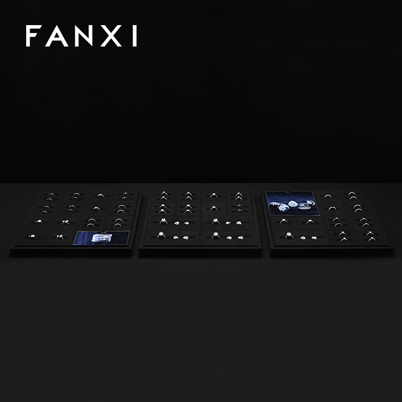 FANXI quality Black Microfiber Jewelry Combination Set