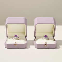 FANXI High quality purple microfiber jewelry box
