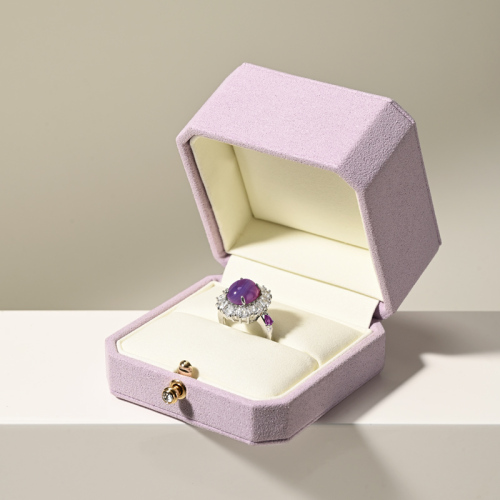 FANXI High quality purple microfiber jewelry box