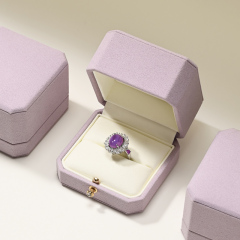 FANXI High quality purple microfiber jewelry box