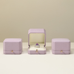 FANXI High quality purple microfiber jewelry box