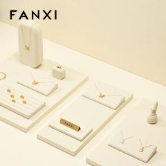 FANXI Fashion Beige Microfiber Jewelry display set