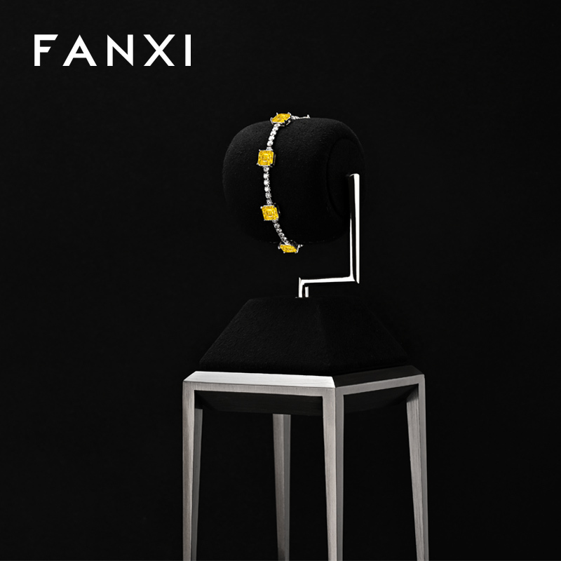 FANXI Hot sale Black metal Jewelry display stand