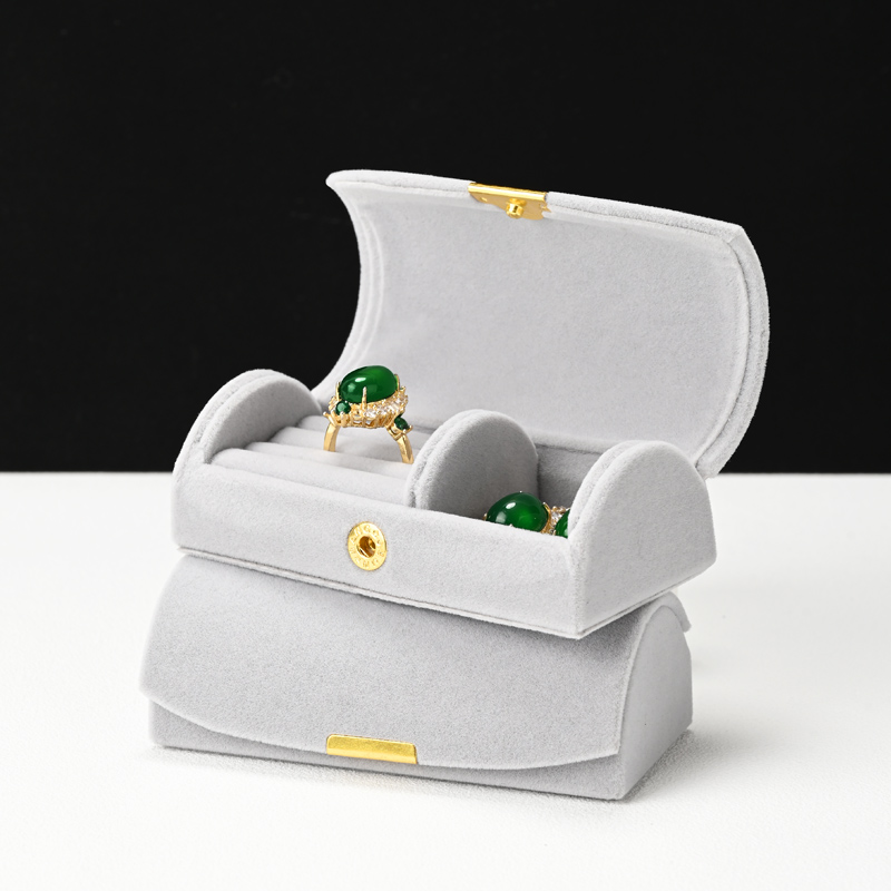 FANXI High quality polychrome velvet jewelry box