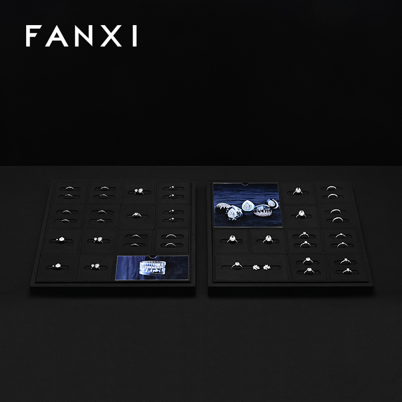FANXI quality Black Microfiber Jewelry Combination Set