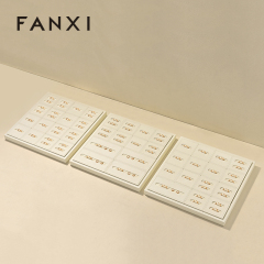 FANXI Luxury Beige Microfiber Jewelry Combination Set
