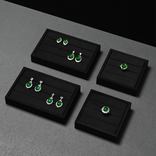 FANXI Luxury Black velvet jewelry display tray