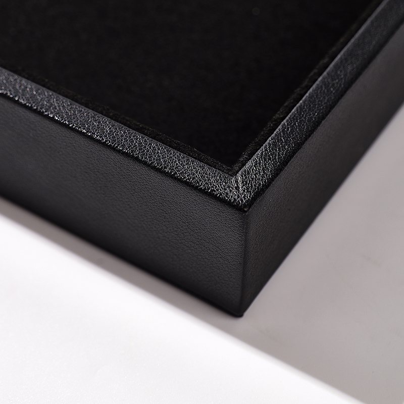FANXI Custom black leather jewelry display tray