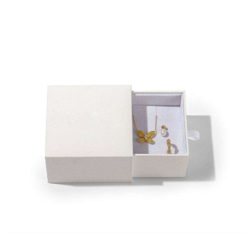FANXI Custom white paper velvet jewelry box