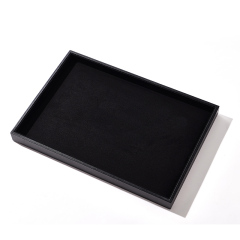 FANXI Custom black leather jewelry display tray