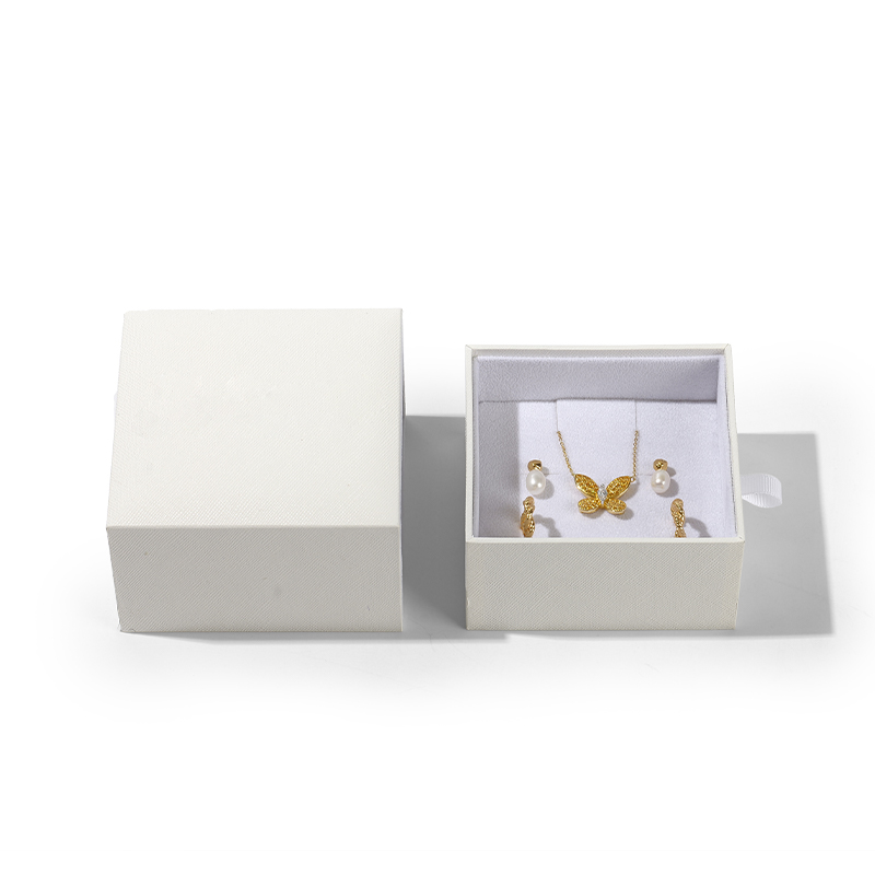 FANXI Custom white paper velvet jewelry box