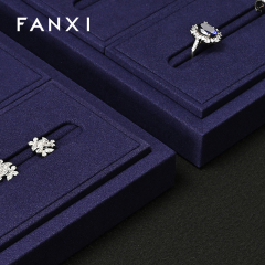 FANXI Fashion Blue Microfiber Jewelry Display set