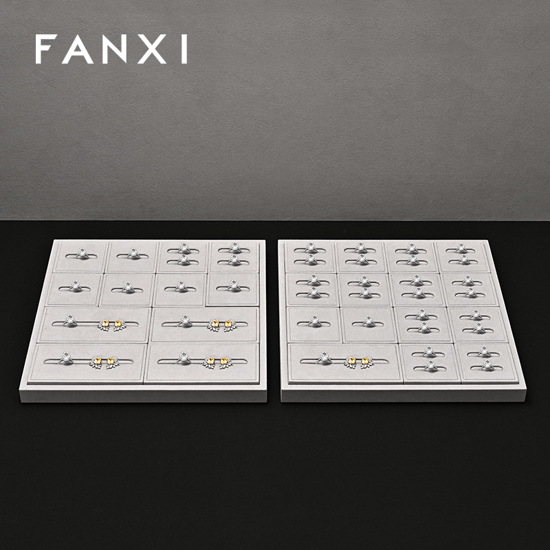 FANXI Wholesale Grey Microfiber Jewelry Combination Set