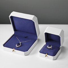 FANXI wholesale Blue leather Microfiber Jewelry box