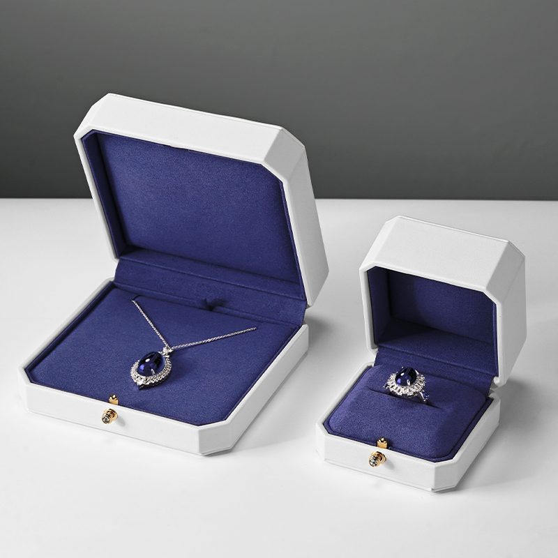 FANXI wholesale Blue leather Microfiber Jewelry box