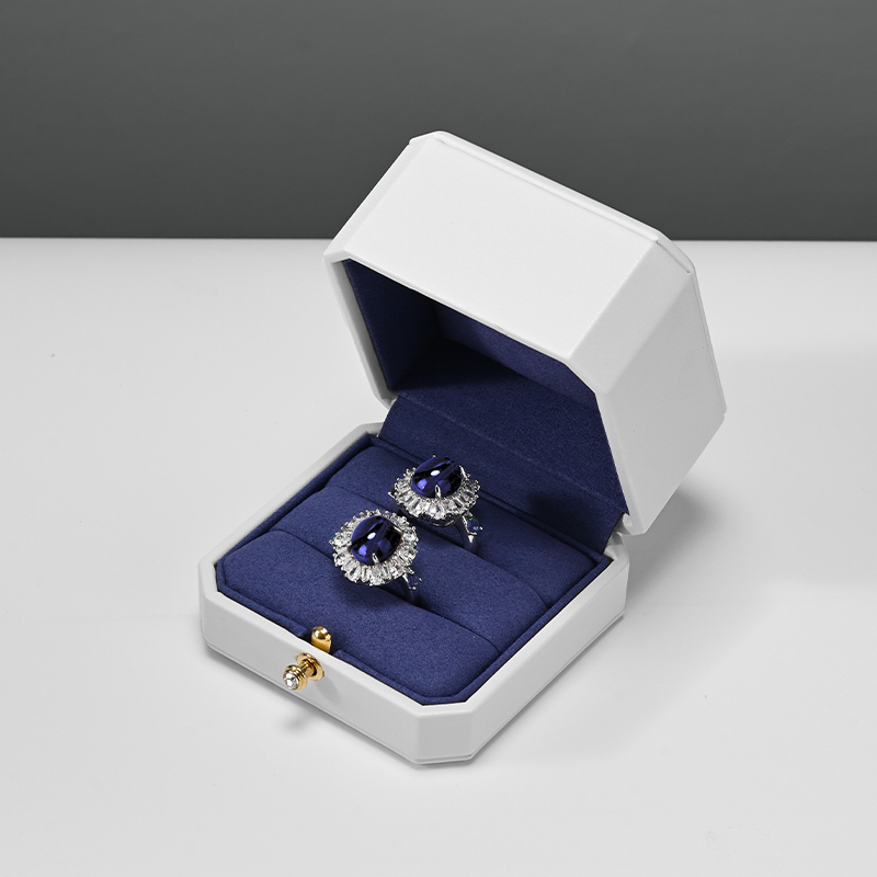 FANXI wholesale Blue leather Microfiber Jewelry box
