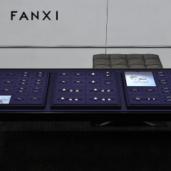 FANXI Fashion Blue Microfiber Jewelry Display set