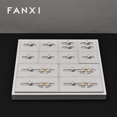 FANXI Wholesale Grey Microfiber Jewelry Combination Set