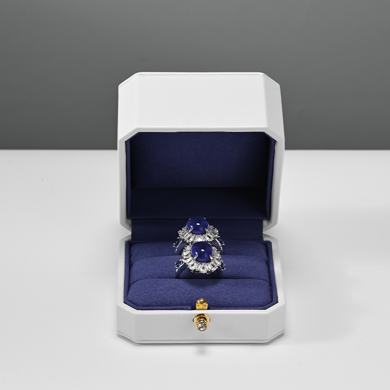 FANXI wholesale Blue leather Microfiber Jewelry box