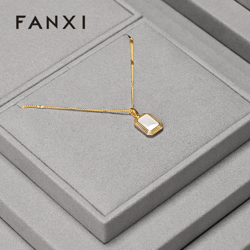 FANXI Factory grey microfiber jewelry combination set