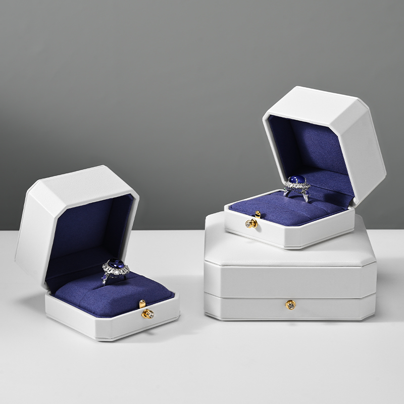 FANXI wholesale Blue leather Microfiber Jewelry box