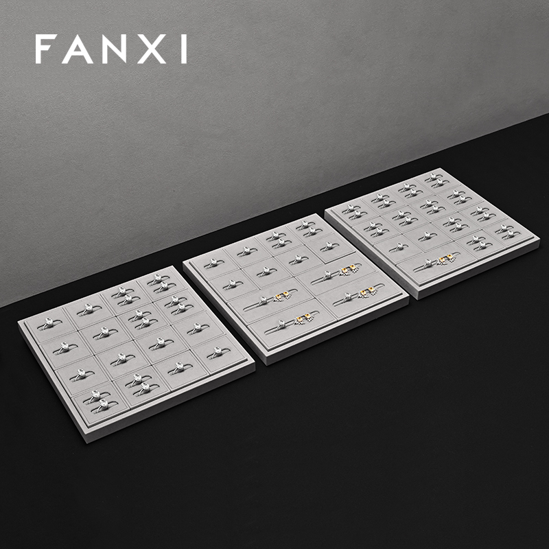 FANXI Wholesale Grey Microfiber Jewelry Combination Set